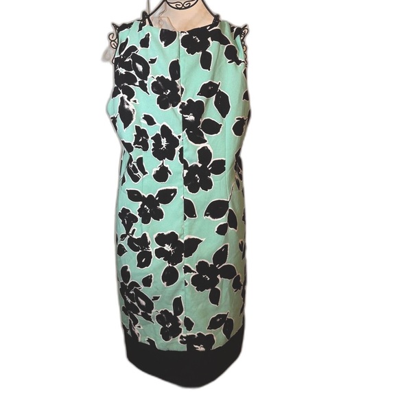 RONNI NICOLE Shift Dress Sz18W Sleeveless Boat Neck Green & Black Floral… - Picture 1 of 15